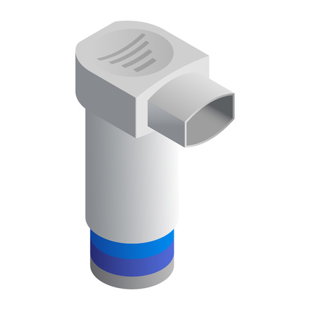 Inhaler icon. Isometric of inhaler vector icon for web design isolated on white backgroundのイラスト素材