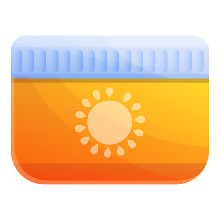 Cream sun protect icon. Cartoon of cream sun protect vector icon for web design isolated on white backgroundのイラスト素材