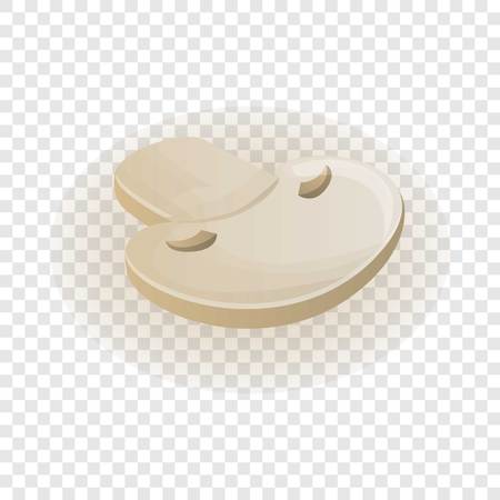 Slice of champignon icon. Cartoon of slice of champignon vector icon for web design for web designのイラスト素材