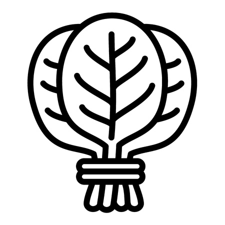 Spinach branch icon. Outline spinach branch vector icon for web design isolated on white backgroundのイラスト素材