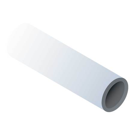 Metal tube icon. Isometric of metal tube vector icon for web design isolated on white backgroundのイラスト素材