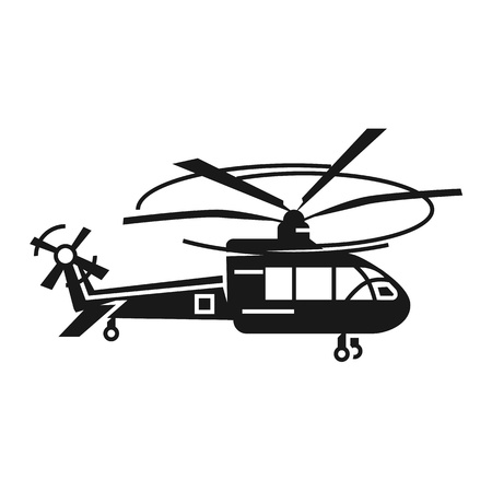 Passenger helicopter icon. Simple illustration of passenger helicopter vector icon for web design isolated on white backgroundのイラスト素材