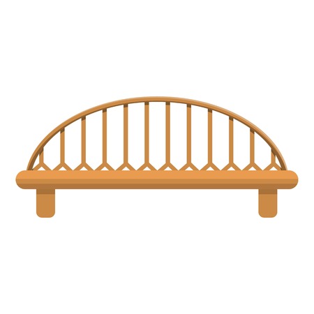 Bridge icon. Cartoon of bridge vector icon for web design isolated on white backgroundのイラスト素材