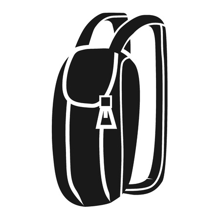 Light backpack icon. Simple illustration of light backpack vector icon for web design isolated on white backgroundのイラスト素材