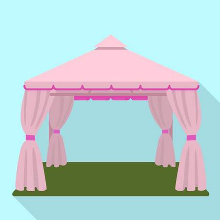 Wedding tent icon. Flat illustration of wedding tent vector icon for web designのイラスト素材
