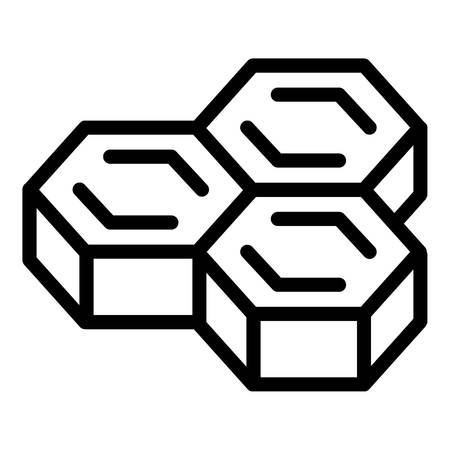Honeycomb icon. Outline honeycomb vector icon for web design isolated on white backgroundのイラスト素材