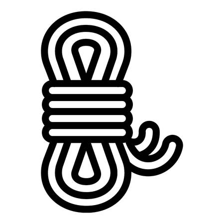 Hiking rope icon. Outline hiking rope vector icon for web design isolated on white backgroundのイラスト素材