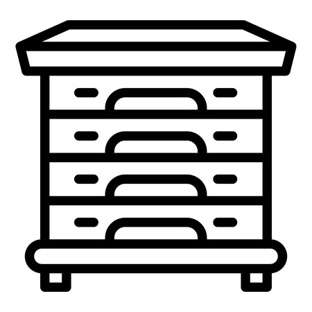 Multi beehive icon. Outline multi beehive vector icon for web design isolated on white backgroundのイラスト素材