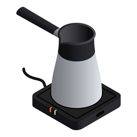 Coffee hand jug icon. Isometric of coffee hand jug vector icon for web design isolated on white backgroundのイラスト素材