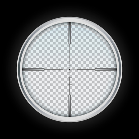 Crosshair icon. Realistic illustration of crosshair vector icon for web design isolated on white backgroundのイラスト素材