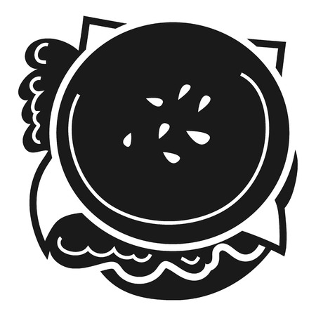 Tasty burger icon. Simple illustration of tasty burger vector icon for web design isolated on white backgroundのイラスト素材