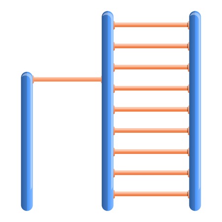 Kid playground bars icon. Cartoon of kid playground bars vector icon for web design isolated on white backgroundのイラスト素材