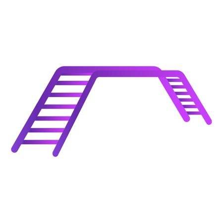 Kid monkey bars icon. Cartoon of kid monkey bars vector icon for web design isolated on white backgroundのイラスト素材