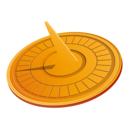 Solar sundial icon. Cartoon of solar sundial vector icon for web design isolated on white backgroundのイラスト素材