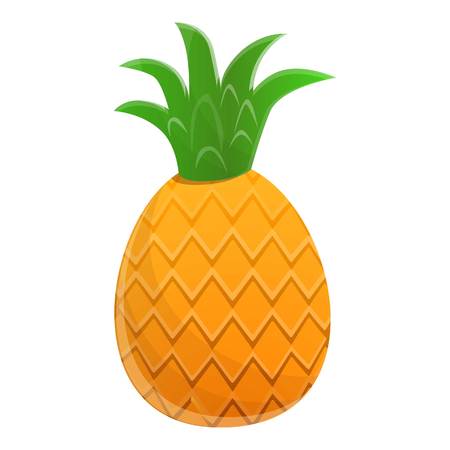 Healthy eco pineapple icon. Cartoon of healthy eco pineapple vector icon for web design isolated on white backgroundのイラスト素材