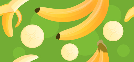 Tasty banana pattern. Cartoon illustration of tasty banana vector pattern for web designのイラスト素材