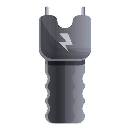 Police electric shocker icon. Cartoon of police electric shocker vector icon for web design isolated on white backgroundのイラスト素材