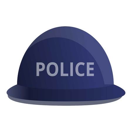 Police hat icon. Cartoon of police hat vector icon for web design isolated on white backgroundのイラスト素材