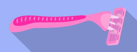 Woman pink razor icon. Flat illustration of woman pink razor vector icon for web designのイラスト素材