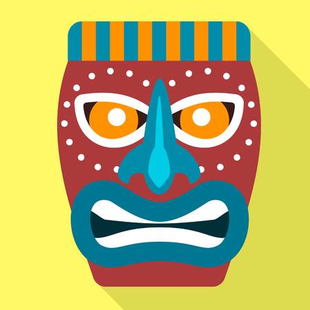 Tiki idol icon. Flat illustration of tiki idol vector icon for web designのイラスト素材
