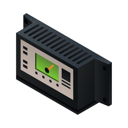 Charge inverter icon. Isometric of charge inverter vector icon for web design isolated on white backgroundのイラスト素材