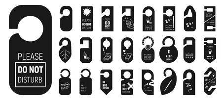 Hanger tags icons set. Simple set of hanger tags vector icons for web design on white backgroundのイラスト素材