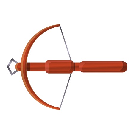 Crossbow icon. Cartoon of crossbow vector icon for web design isolated on white backgroundのイラスト素材