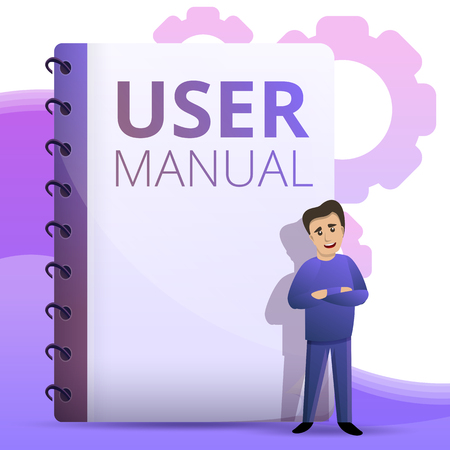 User guide concept background. Cartoon illustration of user guide vector concept background for web designのイラスト素材