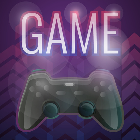 Game controller concept background. Cartoon illustration of game controller vector concept background for web designのイラスト素材