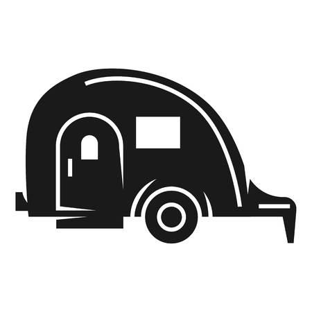 Vacation trailer icon. Simple illustration of vacation trailer vector icon for web design isolated on white backgroundのイラスト素材