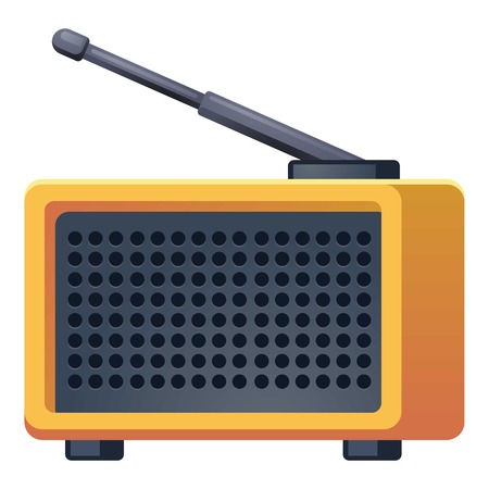 Antenna radio icon. Cartoon of antenna radio vector icon for web design isolated on white backgroundのイラスト素材