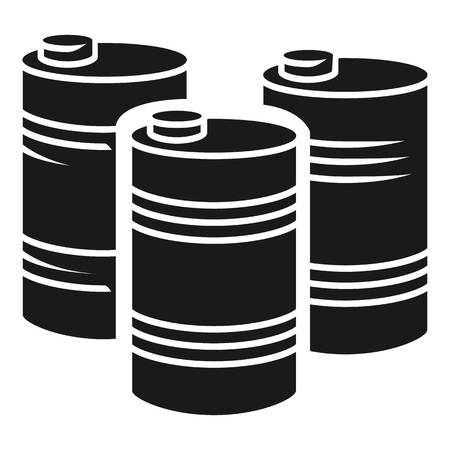 Petrol barrel stack icon. Simple illustration of petrol barrel stack vector icon for web design...