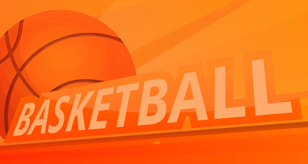 Basketball sport concept banner. Cartoon illustration of basketball sport vector concept banner for web designのイラスト素材