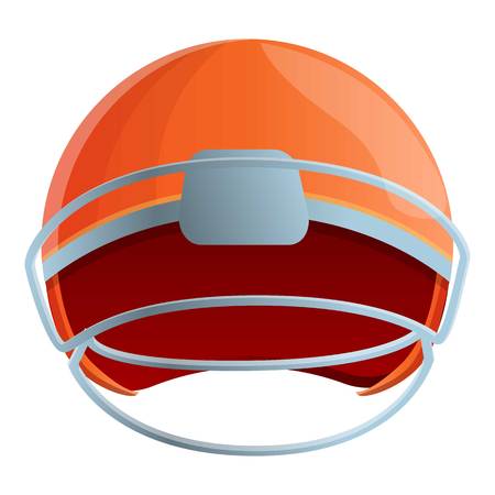 American football helmet icon. Cartoon of american football helmet vector icon for web design isolated on white backgroundのイラスト素材