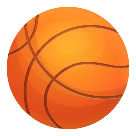 Basketball ball icon. Cartoon of basketball ball vector icon for web design isolated on white backgroundのイラスト素材
