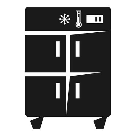 Two compartment refrigerator icon. Simple illustration of two compartment refrigerator icon for web design isolated on white backgroundの写真素材