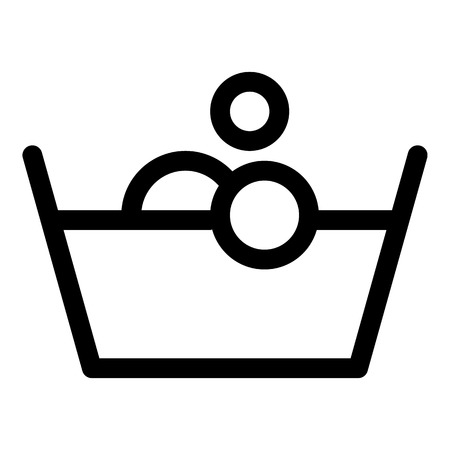 Bubble wash machine icon. Outline bubble wash machine icon for web design isolated on white backgroundの写真素材