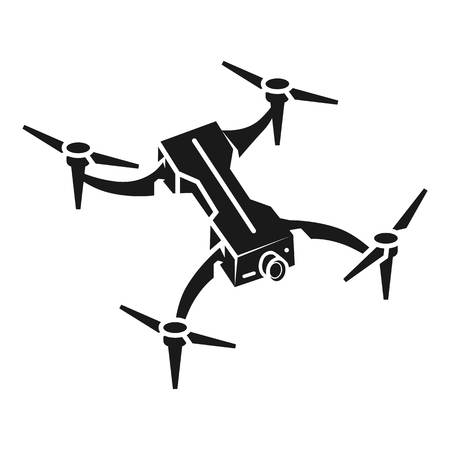 Portable drone icon. Simple illustration of portable drone icon for web design isolated on white backgroundの写真素材