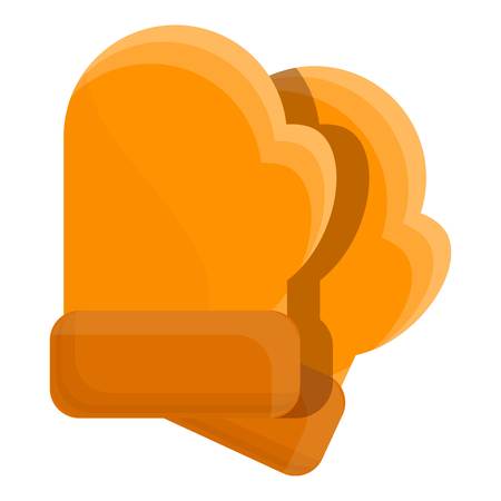 Winter gloves icon. Cartoon of winter gloves icon for web design isolated on white backgroundの写真素材