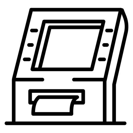 Payment machine icon. Outline payment machine icon for web design isolated on white backgroundの写真素材