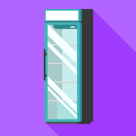 Drink fridge icon. Flat illustration of drink fridge vector icon for web designのイラスト素材