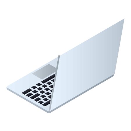 New laptop icon. Isometric of new laptop vector icon for web design isolated on white backgroundのイラスト素材
