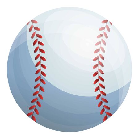 Baseball ball icon. Cartoon of baseball ball vector icon for web design isolated on white backgroundのイラスト素材