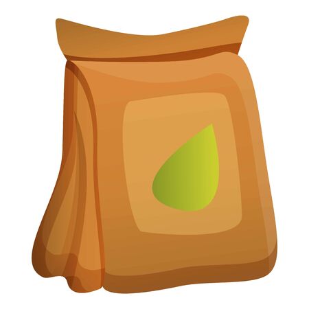 Matcha tea package icon. Cartoon of matcha tea package vector icon for web design isolated on white backgroundのイラスト素材