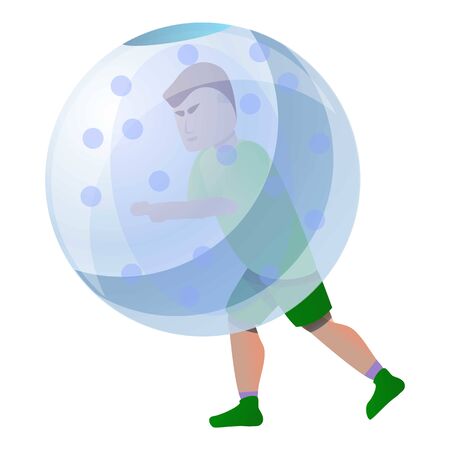 Zorb player icon. Cartoon of zorb player vector icon for web design isolated on white backgroundのイラスト素材