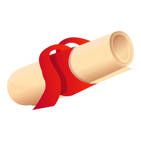 Magic papyrus icon. Cartoon of magic papyrus vector icon for web design isolated on white backgroundのイラスト素材