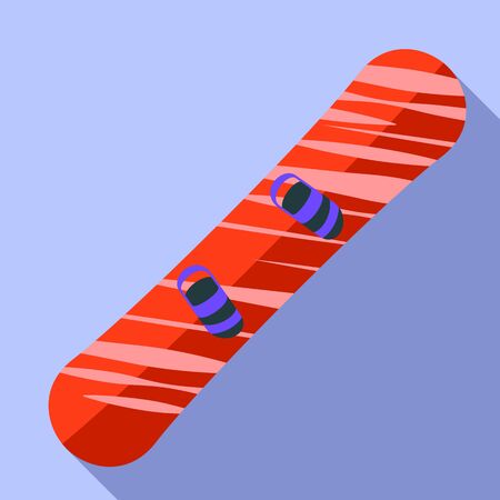 Snowboarding board icon. Flat illustration of snowboarding board vector icon for web designのイラスト素材