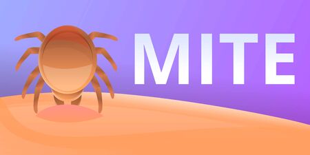 Mite skin concept banner. Cartoon illustration of mite skin vector concept banner for web designのイラスト素材
