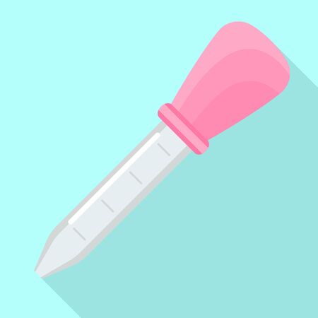 Chemical pipette icon. Flat illustration of chemical pipette vector icon for web designのイラスト素材