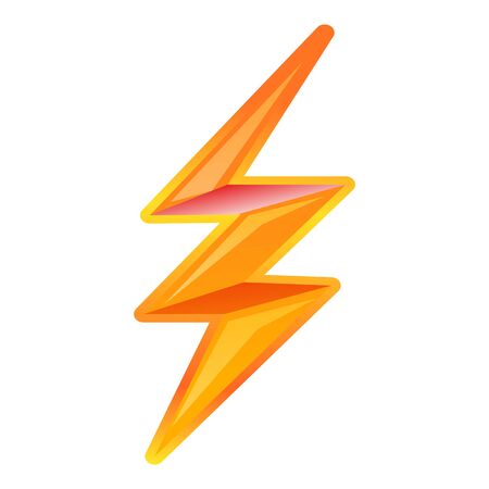 Lightning bolt icon. Cartoon of Lightning bolt vector icon for web design isolated on white backgroundのイラスト素材